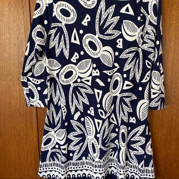 NWT Lildy V-Neck Navy Blue Floral Tunic Midi Dress - Picture 11 of 11